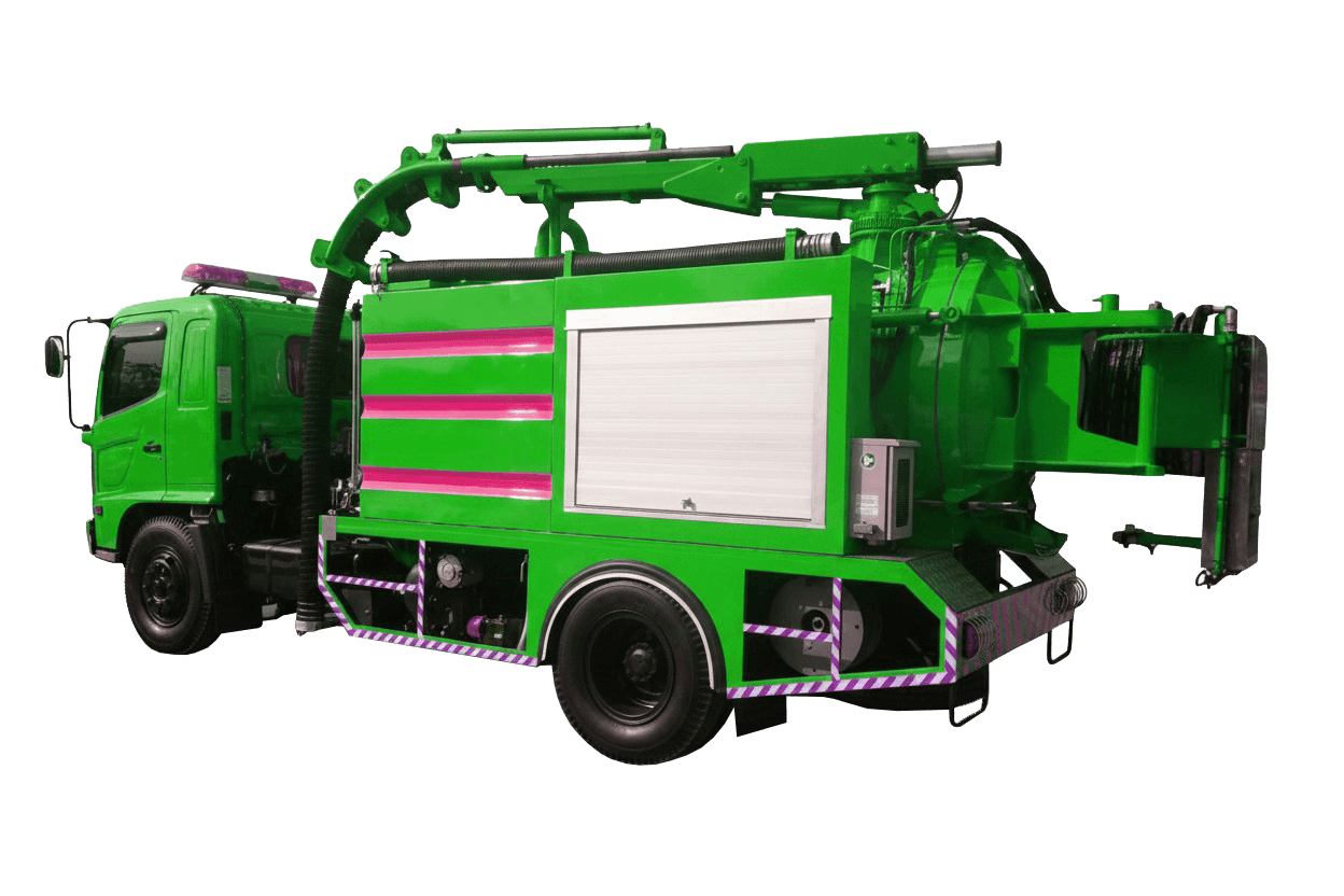 รถดูดสิ่งโสโครกและฉีดล้างท่อระบายน้ำ ชนิด 6 ล้อ