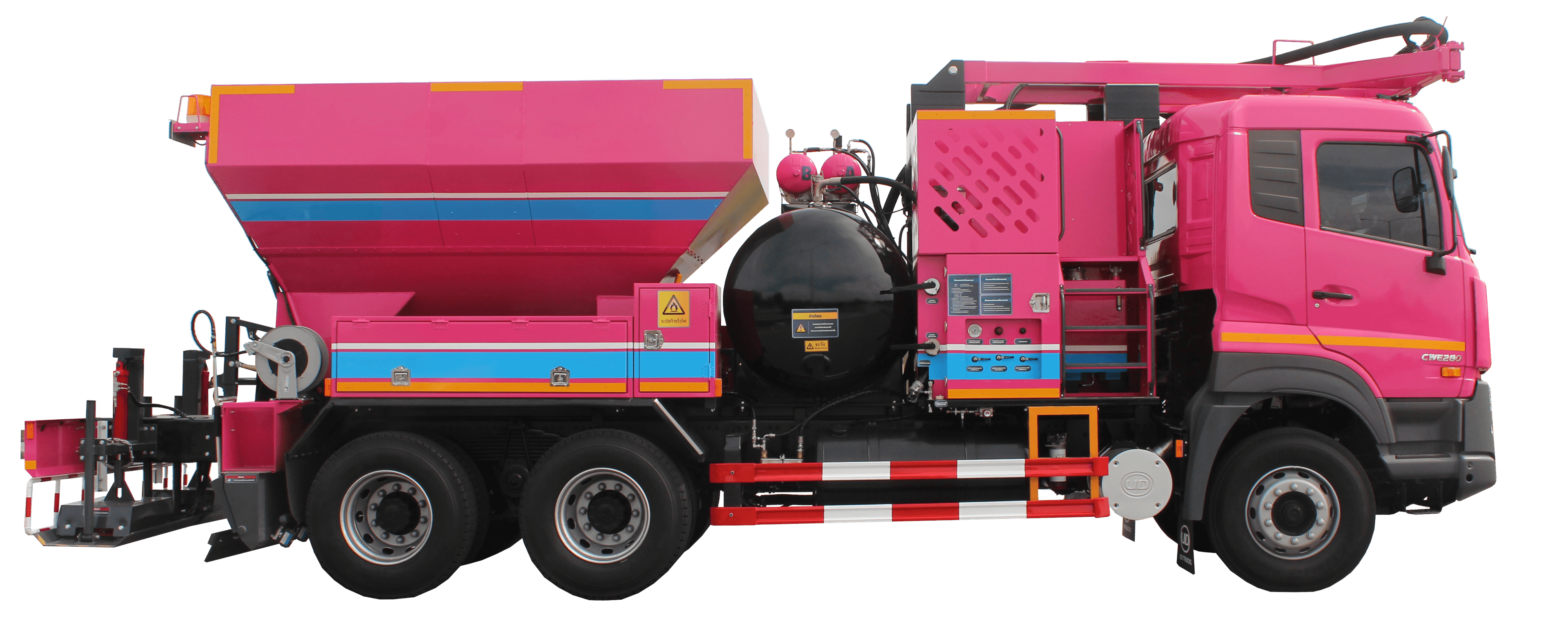 รถซ่อมบำรุงถนนลาดยาง พร้อมชุดบดอัดสั่นสะเทือน